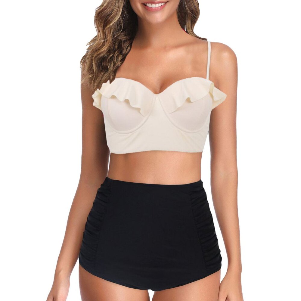 NEW Women's High Waist Bikini Set Two Piece‎ Bathing Suit Swimsuit Tankini 4XL